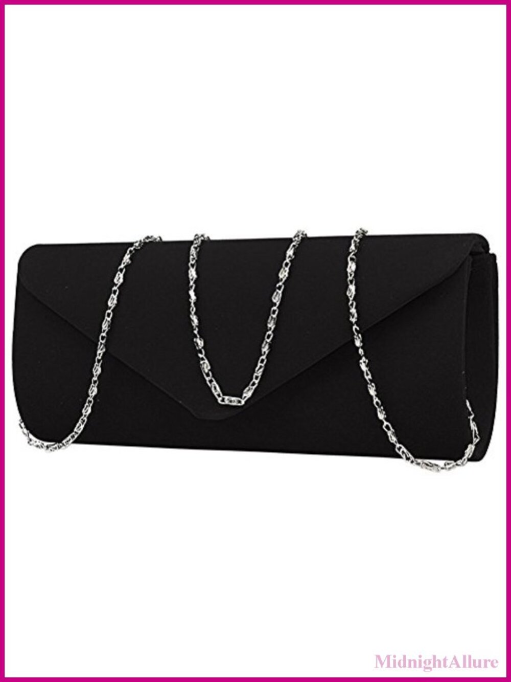 Velvet Clutch Evening Bag with Detachable Chain Strap for Wedding Party - Picture 5 of 6